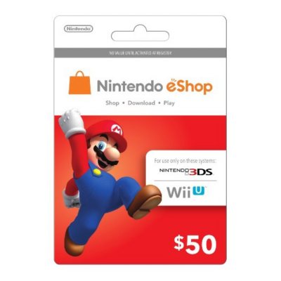 Nintendo eGift Cards, $10 to $50