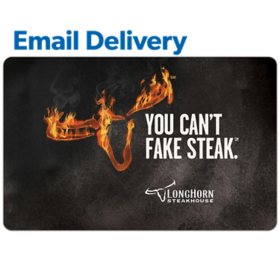 LongHorn Steakhouse Email Delivery Gift Card, Various Amounts