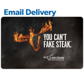 LongHorn Steakhouse Email Delivery Gift Card, Various Amounts