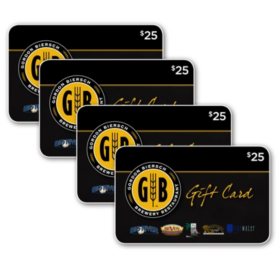 Gordon Biersch Brands $100 Value Gift Card Multi-Pack, 4 x $25