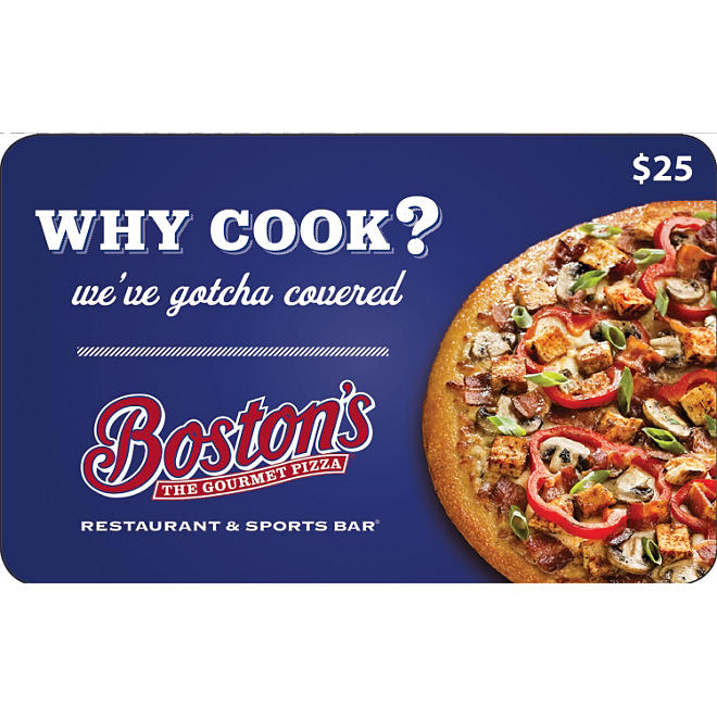 Boston's the Gourmet Pizza Restaurant and Sports Bar $50 Multi-Pack - 2/$25 Gift Cards for $29.98