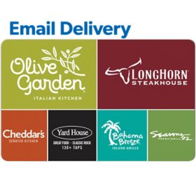 Darden Universal Email Delivery Gift Card, Various Amounts