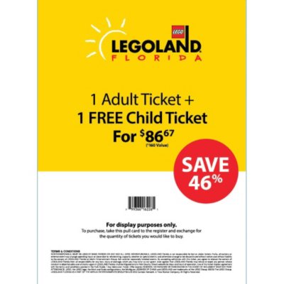 Legoland Florida Buy 1 Adult Pass get 1 Child Pass Free Sam s Club