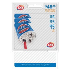 Dairy Queen $45 Gift Card Multi-Pack, 3 x $15