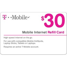 T-Mobile Prepaid Mobile Internet $30 Email Delivery Phone Card