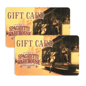Spaghetti Warehouse (TX, OH) $50 Value Gift Cards - 2 x $25 