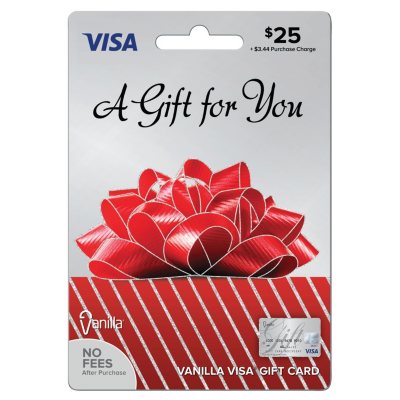 Vanilla Visa Big Bow Diagonal 25 Gift Card Sam S Club