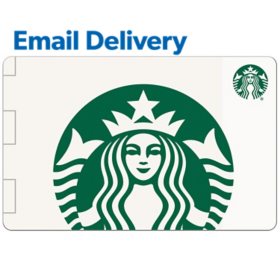 Starbucks Email Delivery Gift Card, Various Amounts