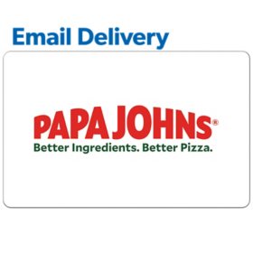 Papa John's Email Delivery Gift Card, Various Amounts