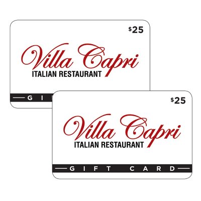Villa Capri Gift Card - 2 x $25 - Sam's Club