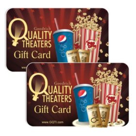 Goodrich Quality Theaters $50 Value Gift Cards - 2 x $25