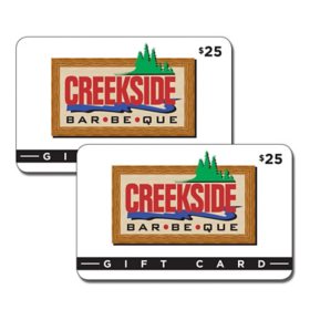 Creekside BBQ - 2 x $25 Value Gift Cards