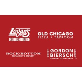 Old Chicago, Logan's Roadhouse, Rock Bottom, Gordon Biersch $100 Gift Cards - 4 x $25