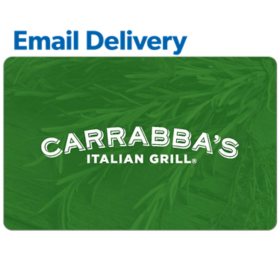 Carrabba's Italian Grill Email Delivery Gift Card, Various Amounts