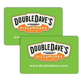 DoubleDave's Pizzaworks $50 Gift Card Multi-Pack, 2 x $25 