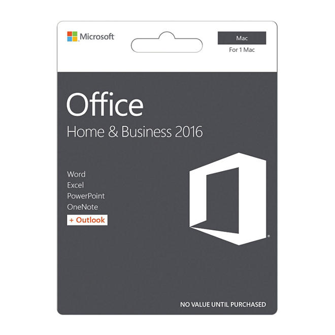 Microsoft Office Home & Business 2016 for Mac, 1 Mac