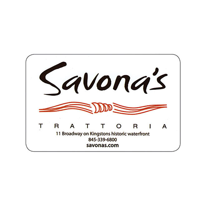 Savona's Trattoria Gift Card - 2 X $50