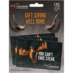 LongHorn Steakhouse Gift Card Multi-Pack, 3 x $25