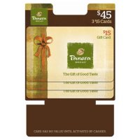 Panera Bread $45 Multi-Pack - 3 x $15 Gift Cards