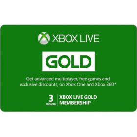 Xbox Live Gold Membership eGift Card - Various Amounts - (Email Delivery)
