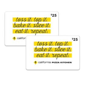 California Pizza Kitchen $50 Gift Card Multi-Pack, 2 x $25