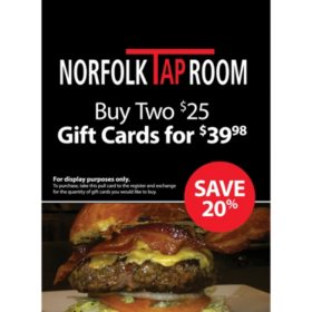 Norfolk Tap Room 50 Gift Card Sam S Club