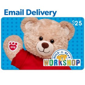 Build-A-Bear Workshop Email Delivery Gift Card, Various Amounts