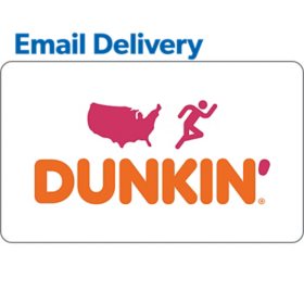 Dunkin' Donuts Email Delivery Gift Card, Various Amounts