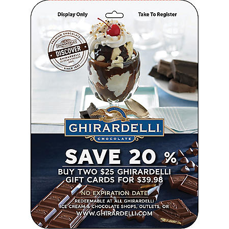 Ghirardelli $50 Value Gift Cards - 2 x $25