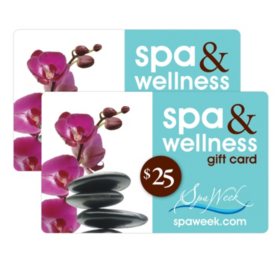 Spa Week $50 Gift Card Multi-Pack, 2 x $25