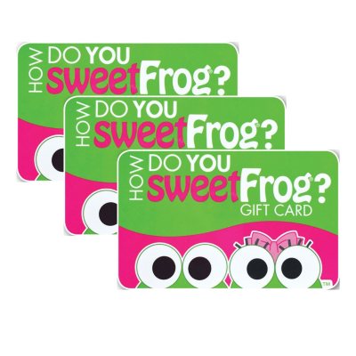 SweetFrog Premium Frozen Yogurt Shop 30 Gift Card Multi Pack 3 x