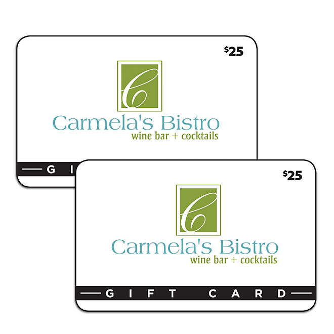 Carmela's Bistro and Wine Bar (Lincoln, NE) $50 Value Gift Cards - 2 x $25