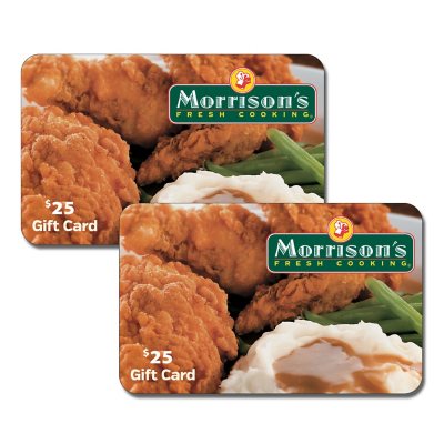 Morrison's Cafeteria and Piccadilly Restaurants 2 x 25 Value Gift