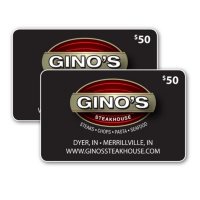 Gino's East Chicago Deep Dish Pizza $50 Gift Cards - 2 x $25