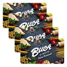 Buca Di Beppo $100 Gift Card Multi-Pack, 4 x $25