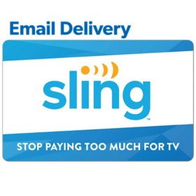 Sling TV Email Delivery Gift Card, Various Amounts