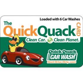 Quick Quack Car Wash $78 Value - 6 Shine Wash Packages 