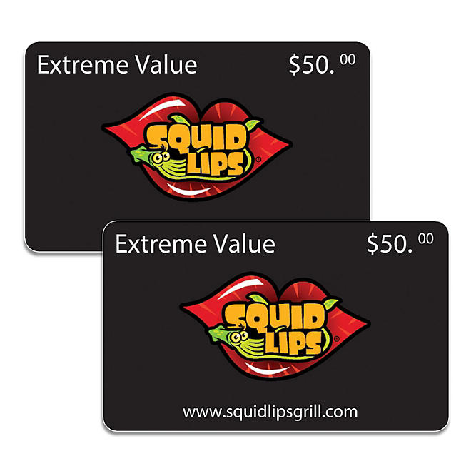 Squid Lips Overwater Grill and Bar - 2 x $50 Value Gift Cards