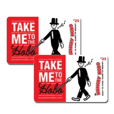 The Hungry Hobo (IA, IL) 50 Value Gift Cards 2 x 25 Sam's Club