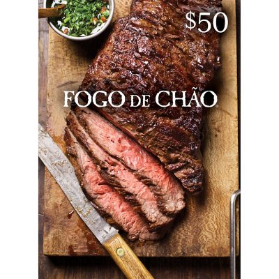 Fogo de Chao Two Restaurant $50 E-Gift Cards