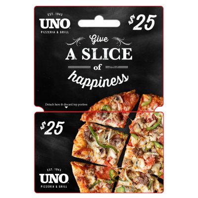 UNO PIZZARIA & GRIL $25 GIFT CARD