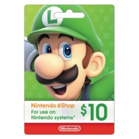 Nintendo Gift Card, Various Amounts