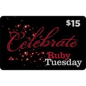 Ruby Tuesday $90 Value Gift Cards - 5 x $15 Plus $15 Bonus