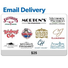 Landry's Email Delivery Gift Card, Various Amounts