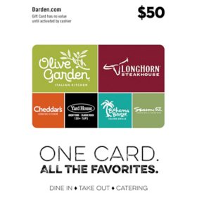 Darden Universal $50 Value Gift Card