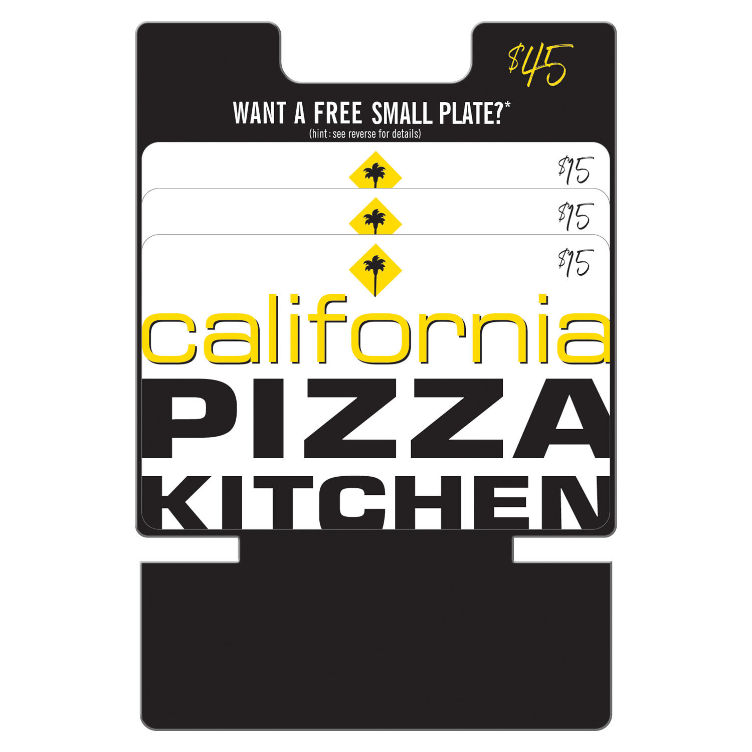 California Pizza Kitchen Gift Cards (3 x $15)