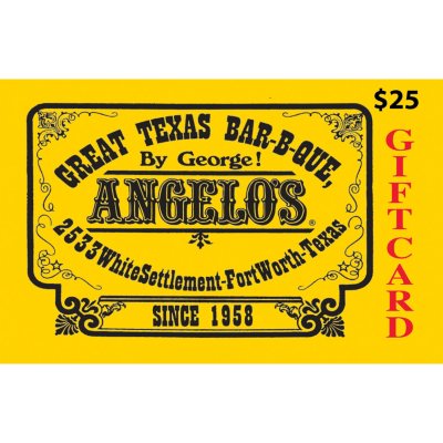 ANGELO'S BAR-B-QUE $50 MP 2 X $25 - Sam's Club