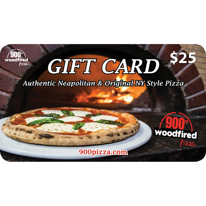 900 Degrees Woodfired Pizza $50 Value Gift Cards - 2 x $25