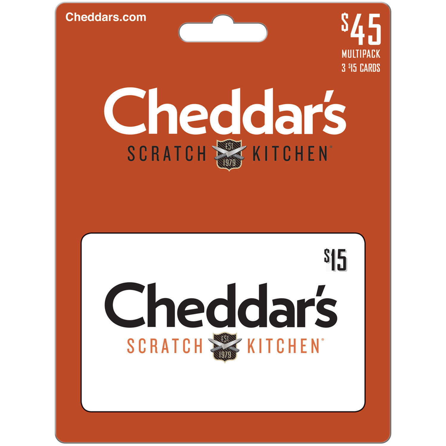 Cheddar's $45 Gift Card Multi-Pack, 3 x $15