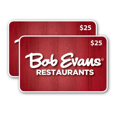 Bob Evans 50 Value Gift Cards 2 X 25 Sam S Club